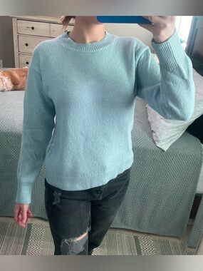 Banana Republic Crewneck Light Blue Women's Sweater